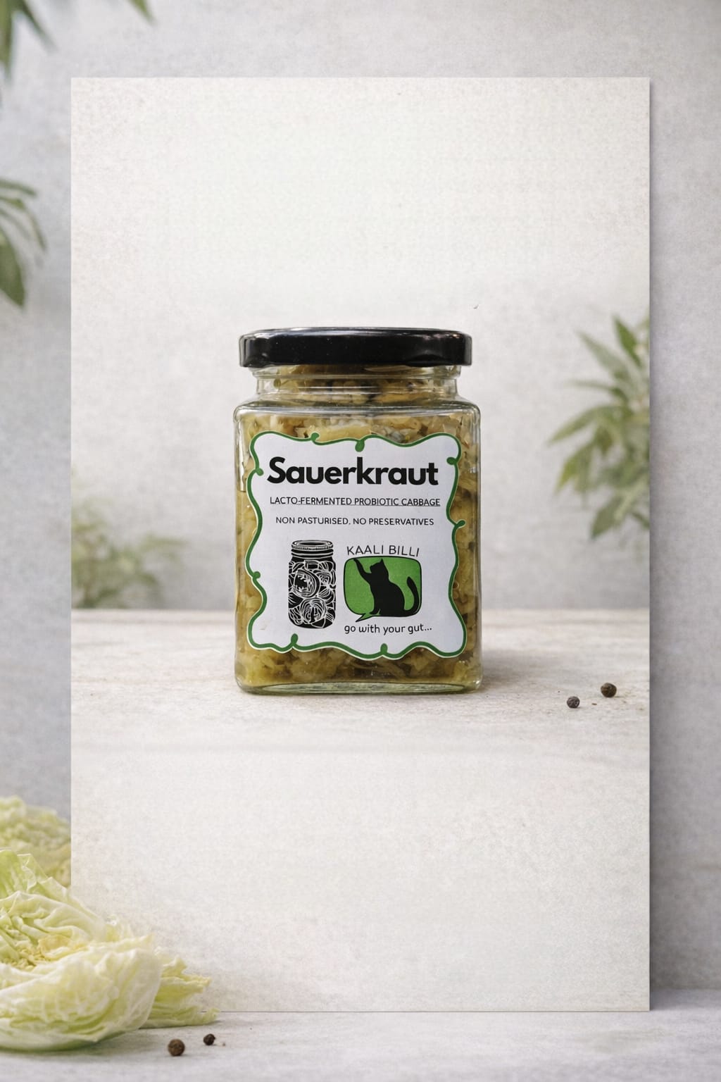 Spicy Sauerkraut 220g | Naturally Fermented Probiotic Superfood – Ready To Eat & Cook on Brown Living™. SKU: KBSK. Img 2.
