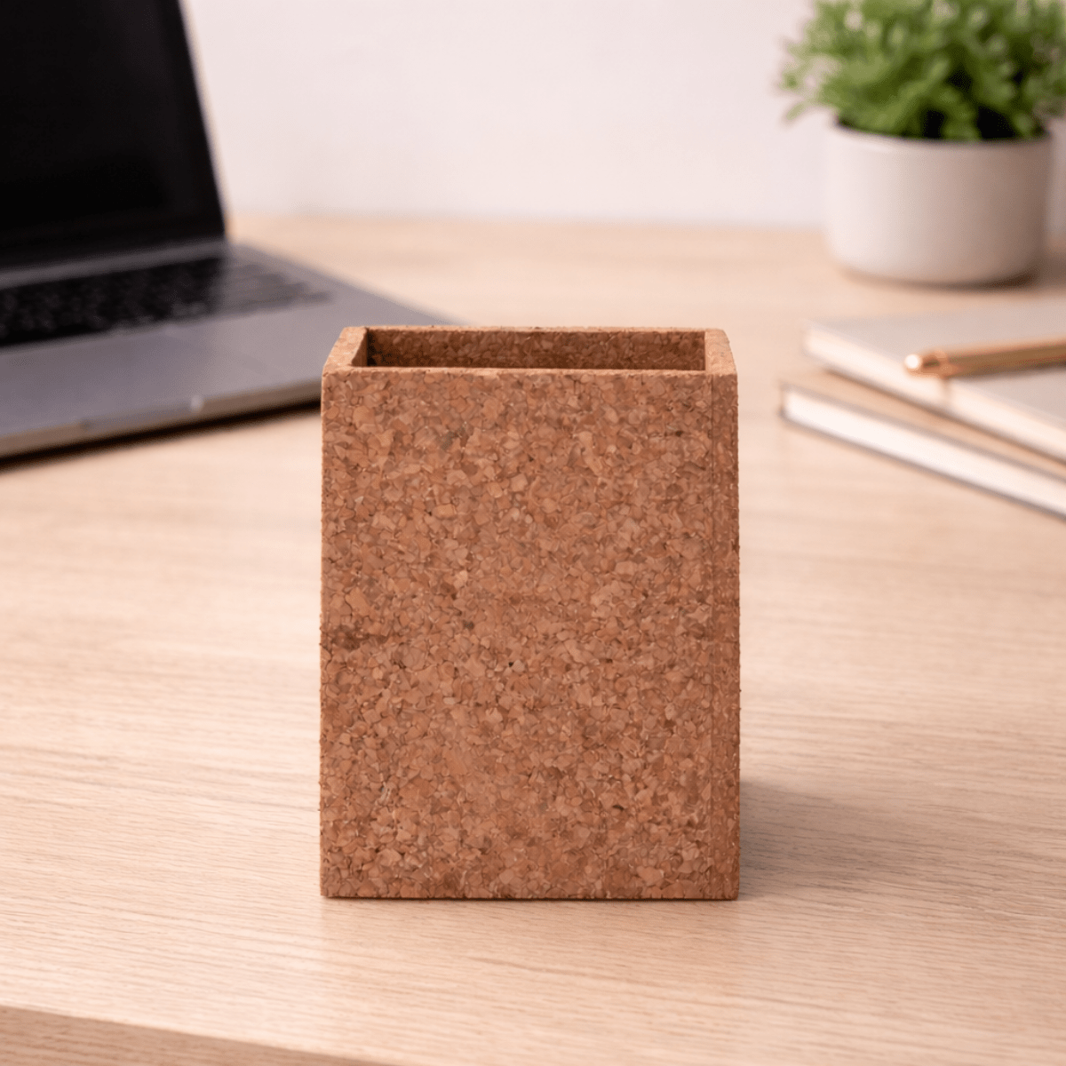 Square Cork Stand | Eco Friendly Natural Cork Coaster | Heat Resistant – Desk Organizers on Brown Living™. SKU: TBB-CS-01-BL. Img 4.