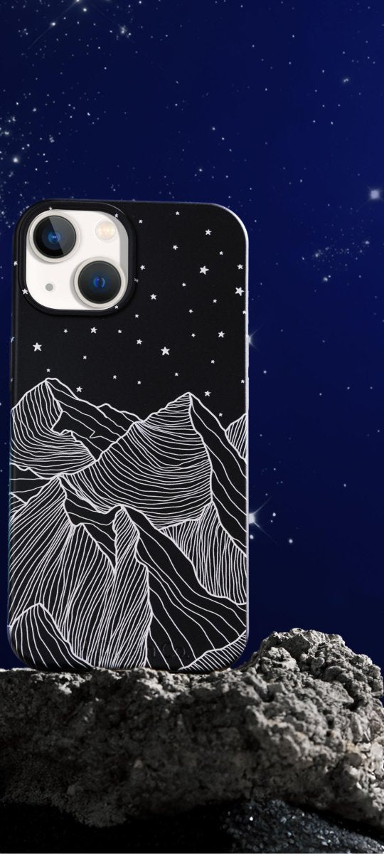 Starry Peaks - Biodegradable Eco - Friendly Phone Case / Mobile Cover – Tech Accessories on Brown Living™. SKU: STRRY-13-001. Img 3.