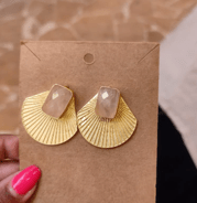 Stone Embellished Earrings – Womens Earrings on Brown Living™. SKU: TW0242-N. Img 1.