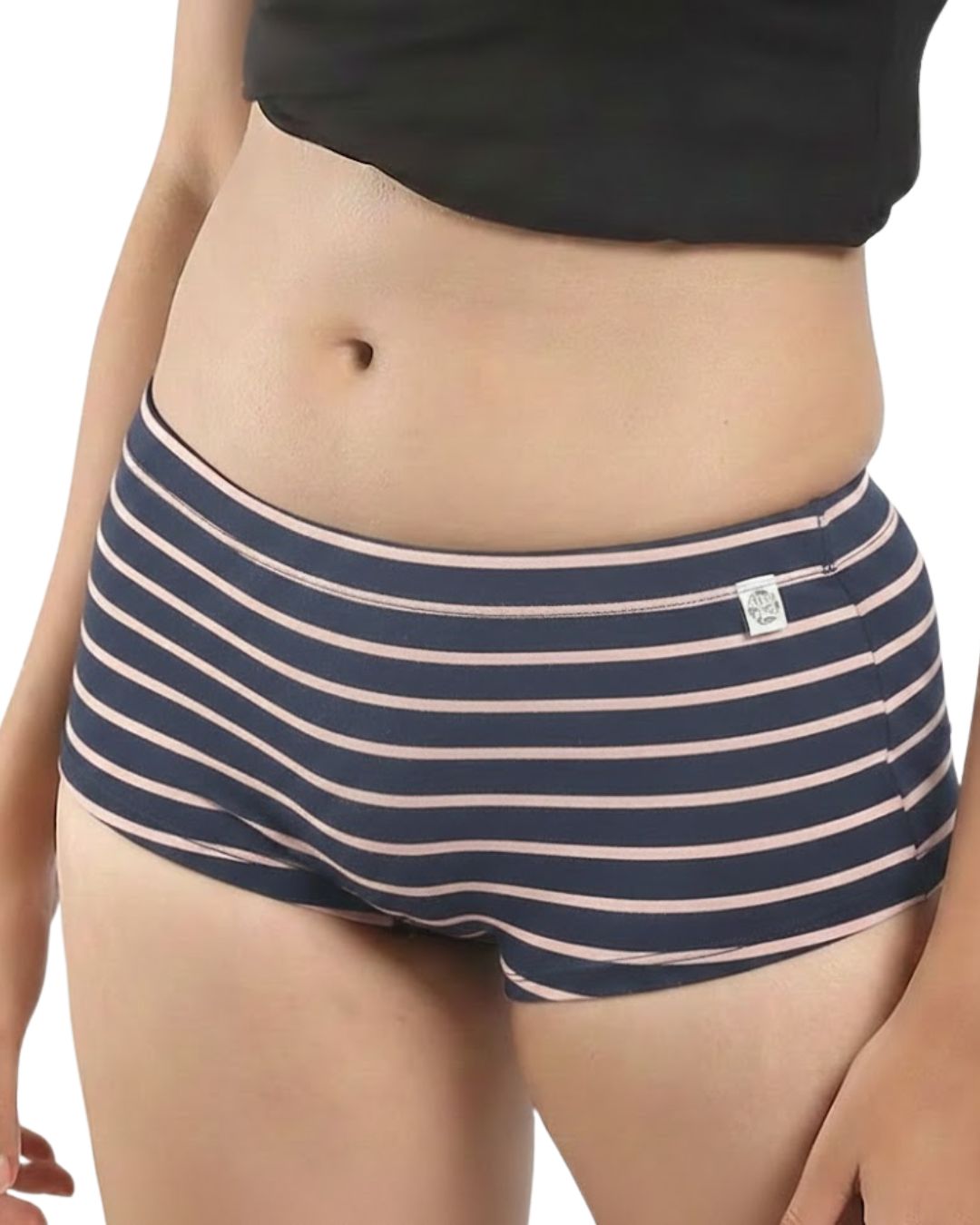 Strawberry & Sprinkles Boyshorts – Pack of 2 – Womens Underwear on Brown Living™. SKU: 004BAPeach-NavyXS. Img 4.