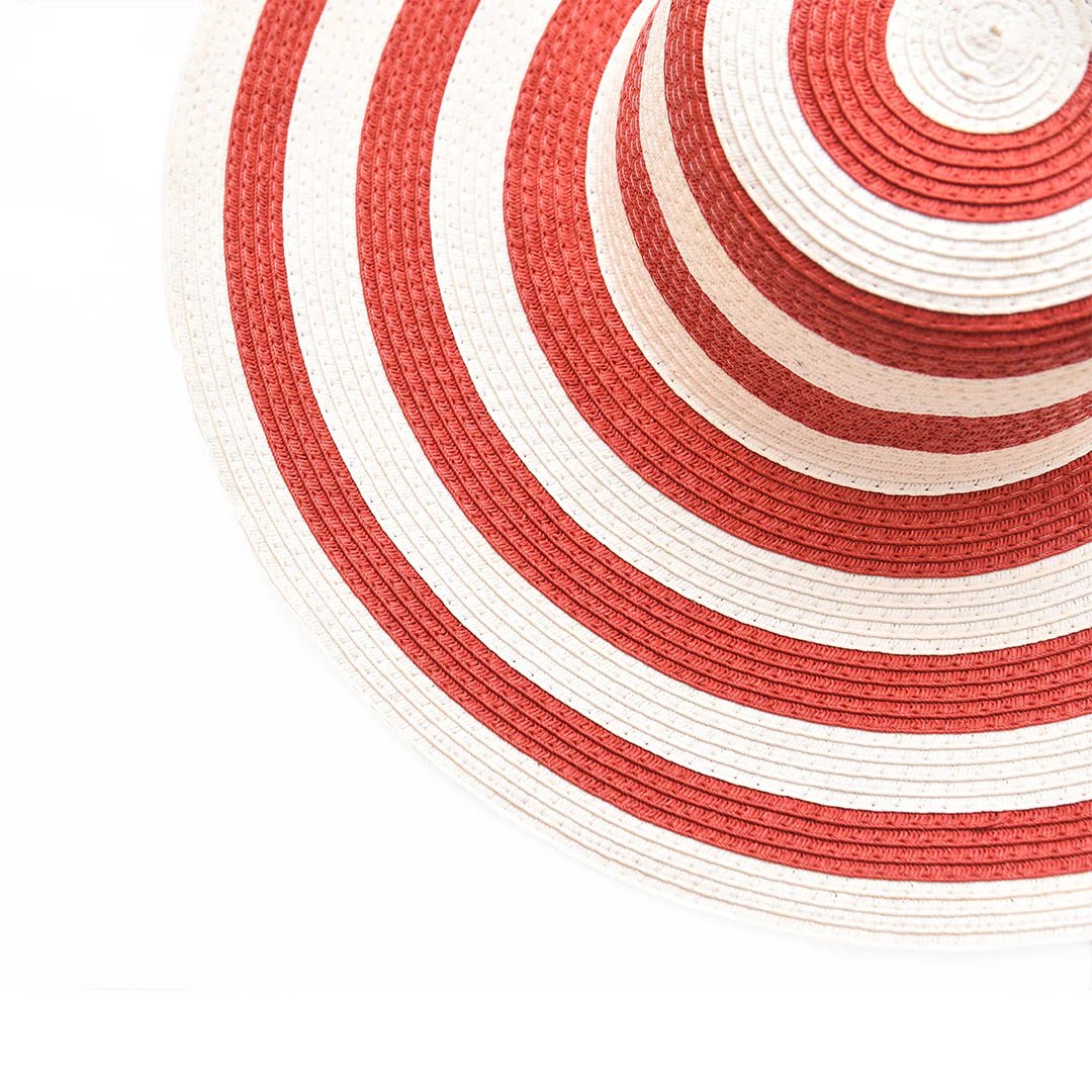 Stripes Floppy Hat For Women | Wide Brim Summer & Beach Hat – Womens Hat on Brown Living™. SKU: MBNL003001. Img 3.