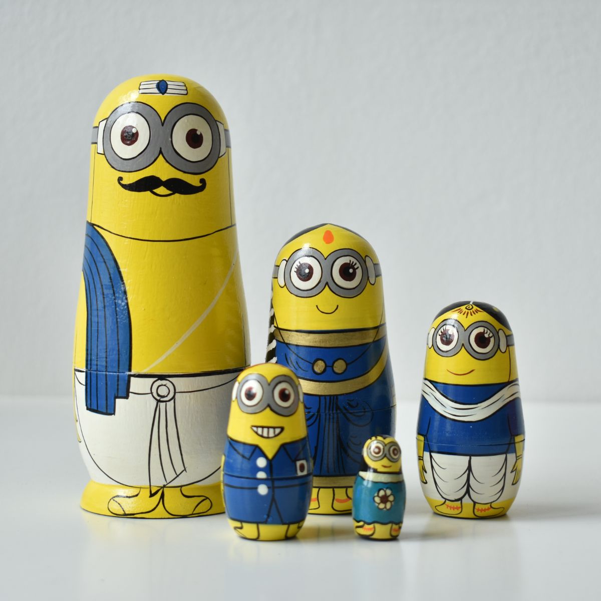 Subraminion Nesting Doll | Handcrafted Stackable Doll Set – Wooden Toys on Brown Living™. SKU: CD-WOO-SUB. Img 1.