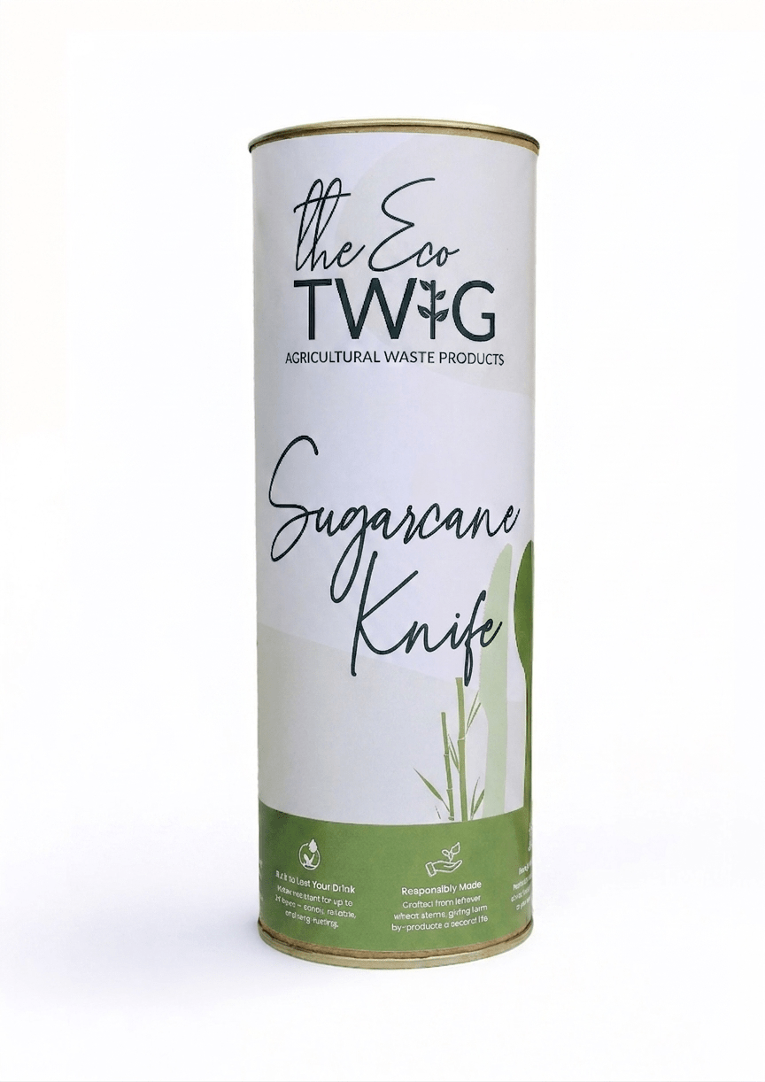 Sugarcane Knife Set | 16cm Eco Friendly Disposable Cutlery | 50 Pieces – Cutlery on Brown Living™. SKU: TET_SK_19M_50. Img 3.