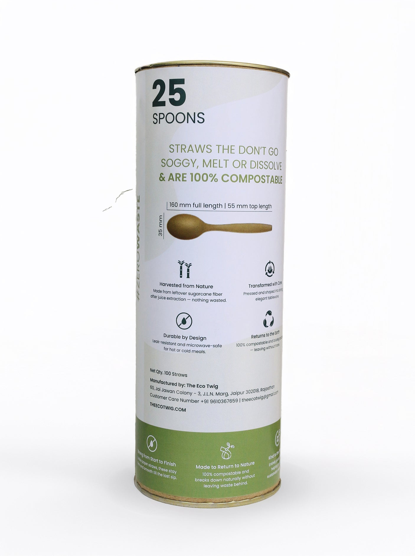 Sugarcane Spoons Set |16cm Eco Friendly Disposable Cutlery | 35 Pieces – Cutlery on Brown Living™. SKU: TET_SS_35M_35. Img 6.