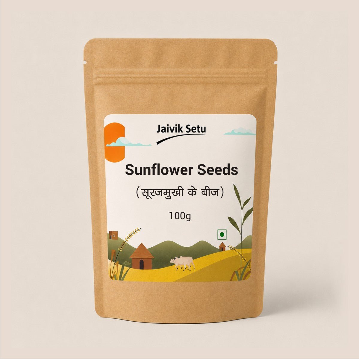 Sunflower Seeds | 100g Natural Edible Seeds – Dried Fruits, Nuts & Seeds on Brown Living™. SKU: SSJS. Img 1.