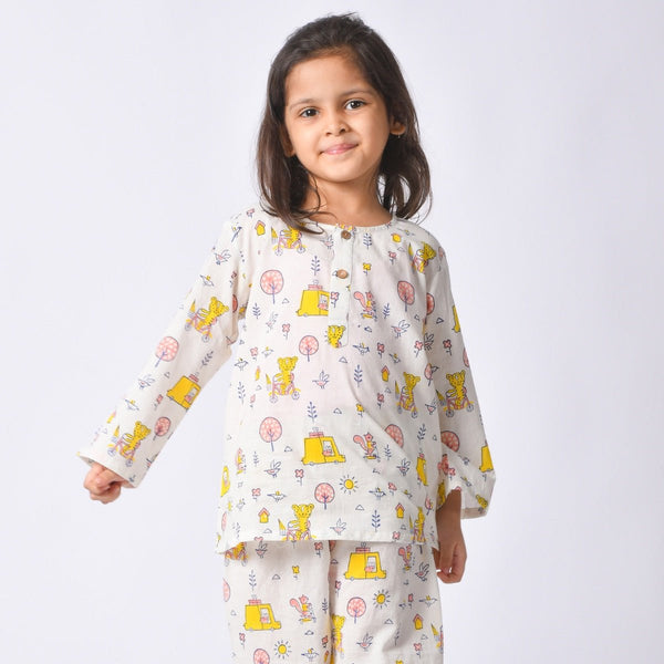 Sunny Journey- Kids Cotton Pyjama Set | Verified Sustainable Kids Pajamas on Brown Living™