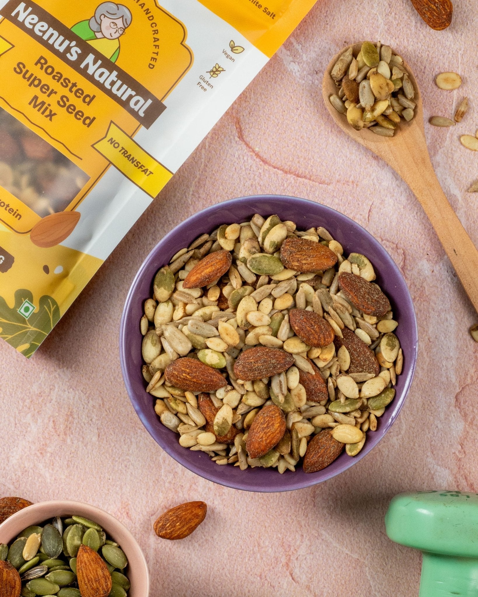 Super Seed Mix | Healthy Nutritious Blend of Seeds for Daily Protein – Healthy Snacks on Brown Living™. SKU: NN_15. Img 4.