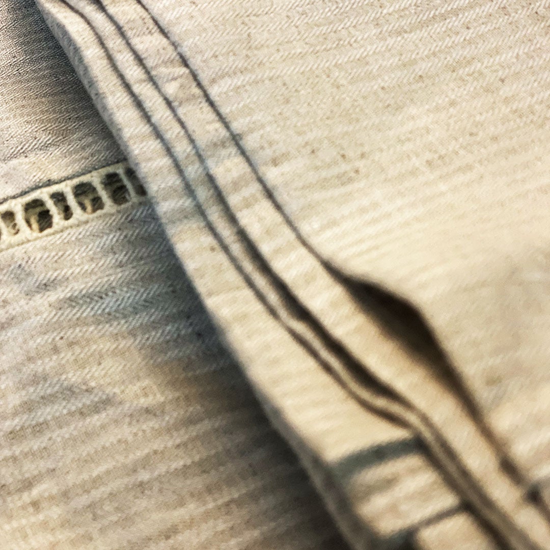 100% Hemp King Size Bedsheet In Herringbone Weave | Verified Sustainable by Brown Living™
