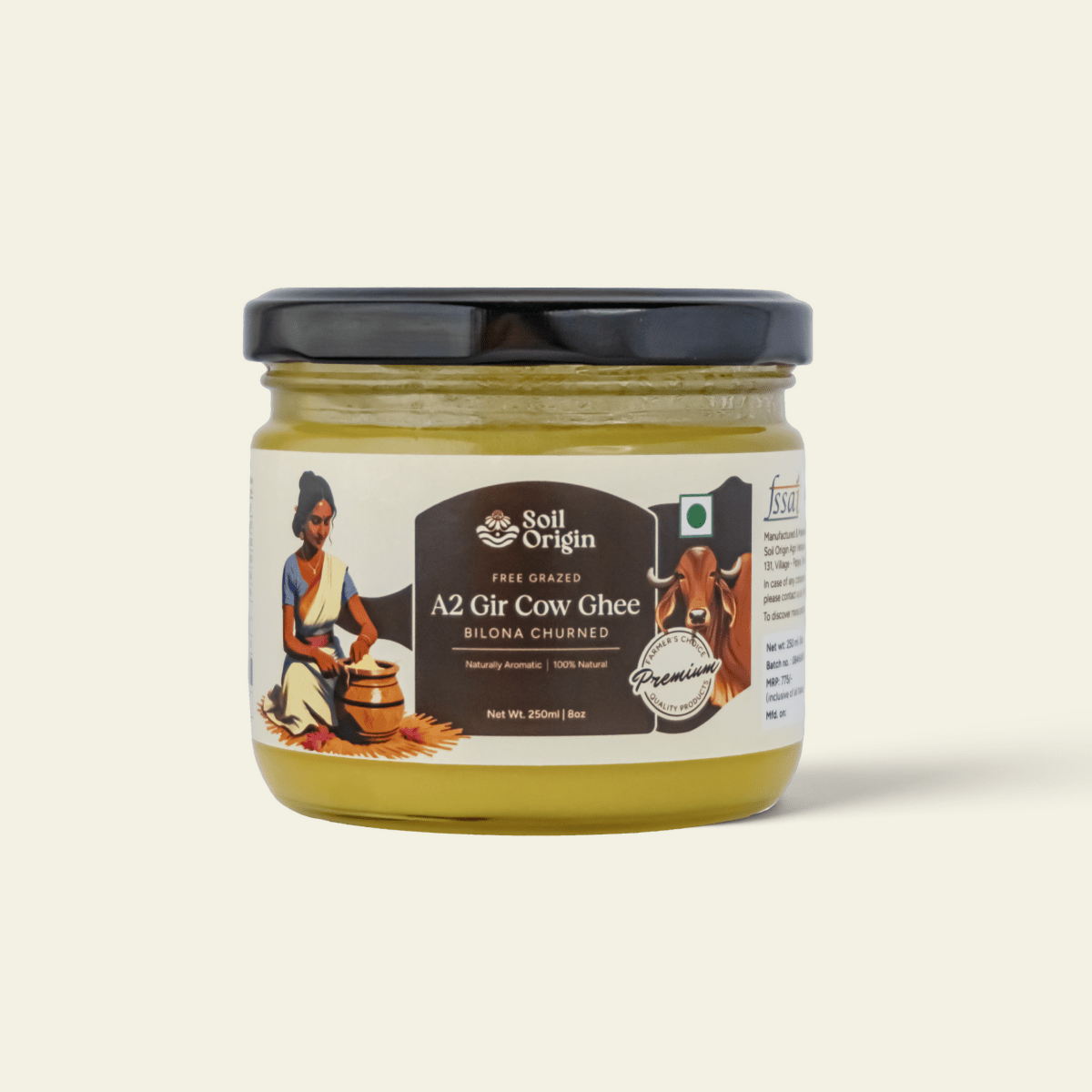 A2 Gir Cow Ghee | Bilona Churned | Pure & Natural | Verified Sustainable by Brown Living™