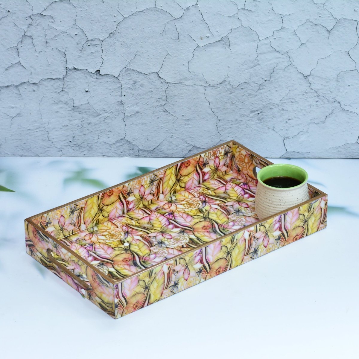 Wooden Rectangular Tray - Pack of 3 – Home Decor on Brown Living™. SKU: MJ00152TYG1. Img 2.