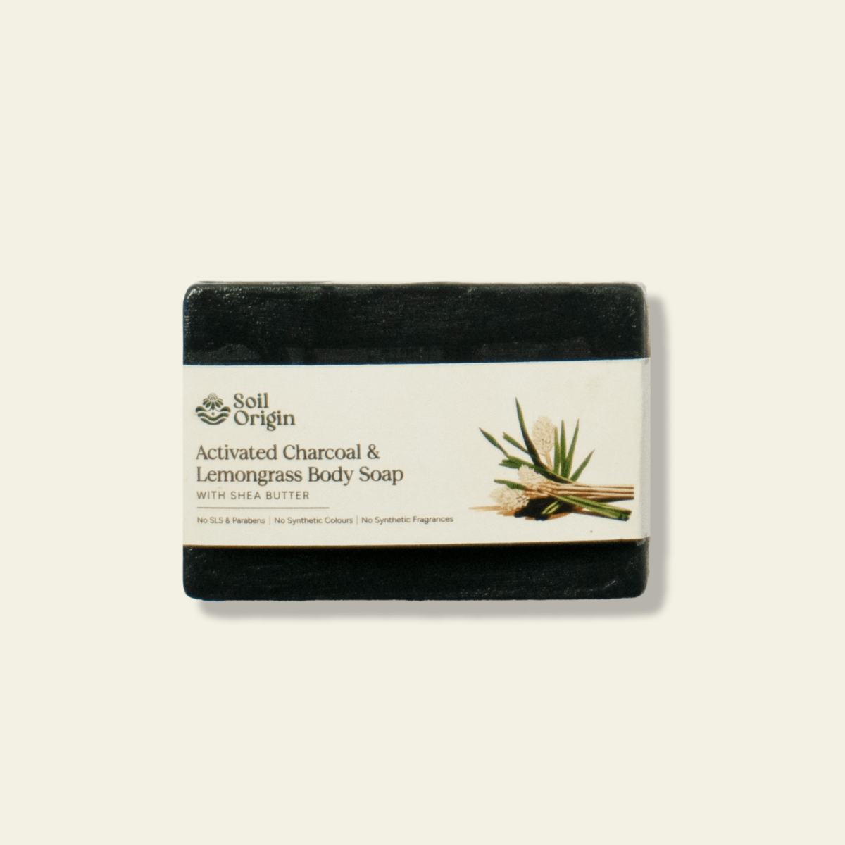 Activated Charcoal & Lemongrass Soap | Shea Butter | Handmade | De - Tan Soap | 100g – Body Soap on Brown Living™. SKU: SOPHCLS0G100. Img 1.