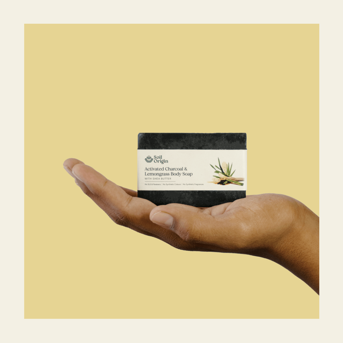 Activated Charcoal & Lemongrass Soap | Shea Butter | Handmade | De - Tan Soap | 100g – Body Soap on Brown Living™. SKU: SOPHCLS0G100. Img 7.