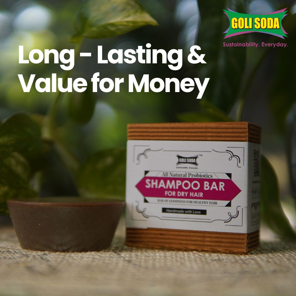 All Natural Probiotics Shampoo Bar for Dry Hair : Sustainable, Natural and Effective - 90g | Verified Sustainable by Brown Living™