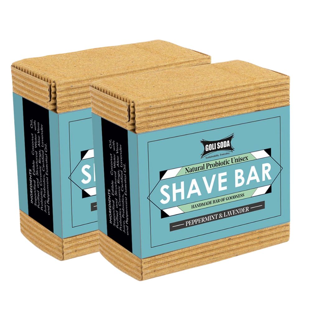 All Natural Probiotics Shave Bar - 90g (Pack of 2) – Shaving Soap by Goli Soda available on Brown Living™. . SKU: GSSB001x2. Img 1.