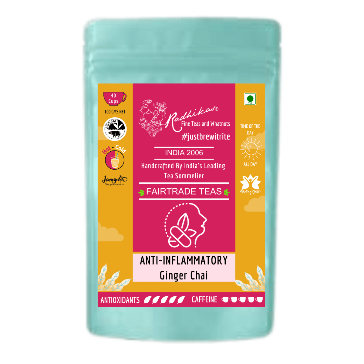 Anti - Inflammatory Ginger Chai for Your Health and Wellness – Tea by Radhikas Fine Teas and Whatnots available on Brown Living™. 100 g . SKU: 89035600000002. Img 5.