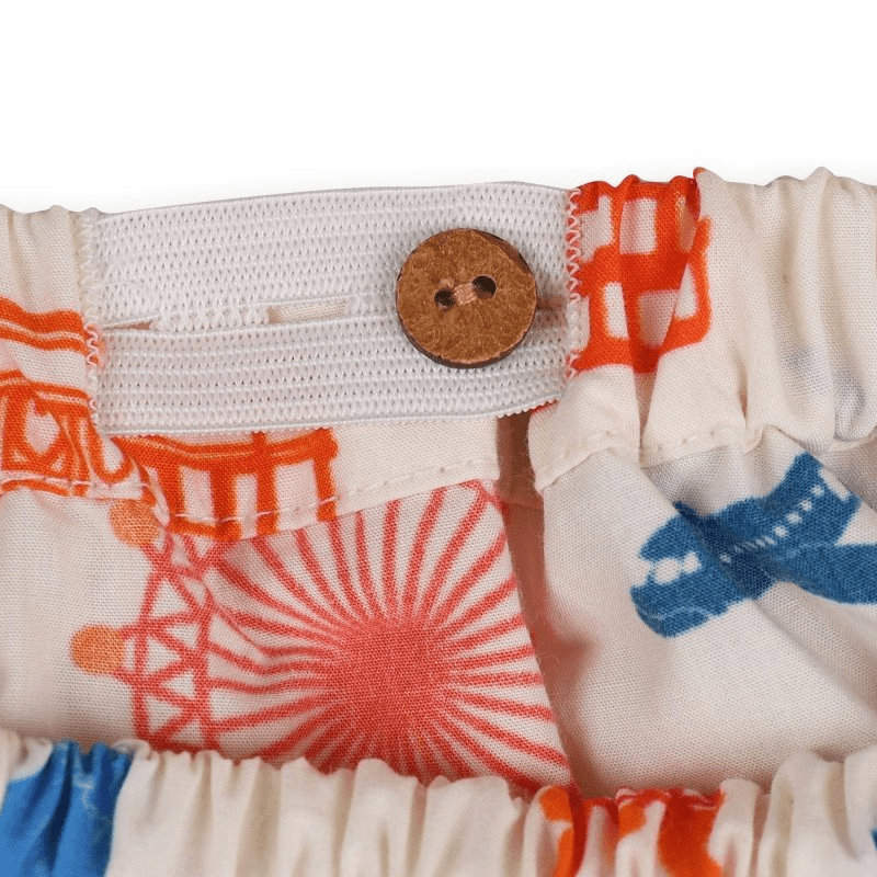 100% Cotton Around The World Kids Collar Night Suit Set – Kids Nightwear on Brown Living™. SKU: ATW23K1. Img 4.