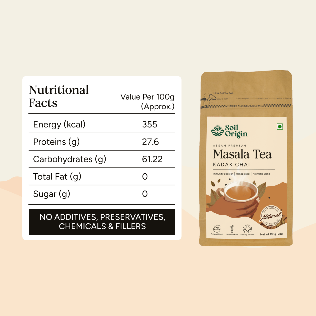 Assam Masala Tea | Kadak & Aromatic | Immunity Booster – Tea on Brown Living™. SKU: SOB0AMT0G250. Img 4.