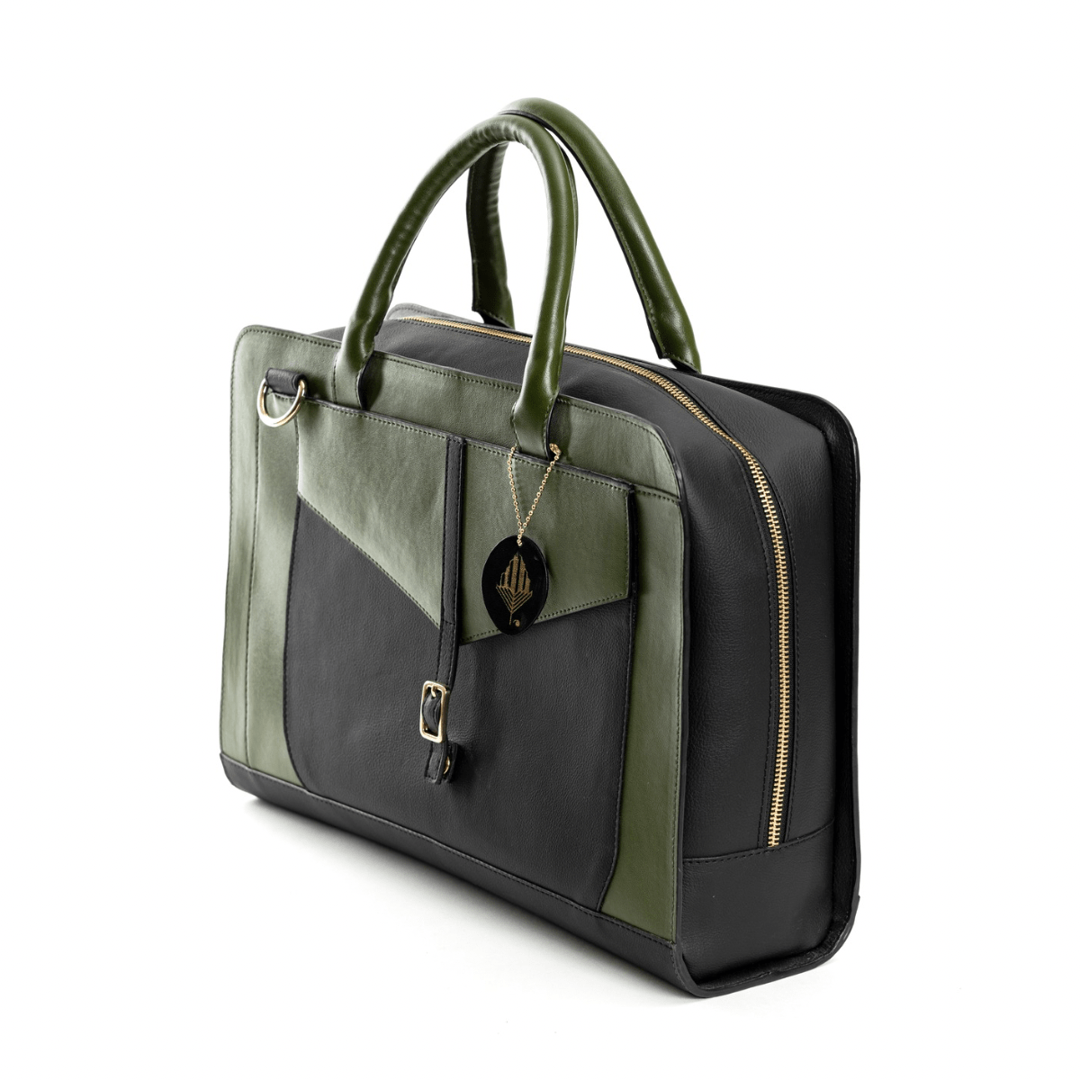 Atlas (Green and Black) – Womens Handbag on Brown Living™. SKU: LBGH 9001. Img 7.
