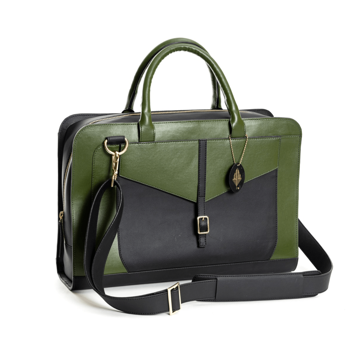 Atlas (Green and Black) – Womens Handbag on Brown Living™. SKU: LBGH 9001. Img 5.