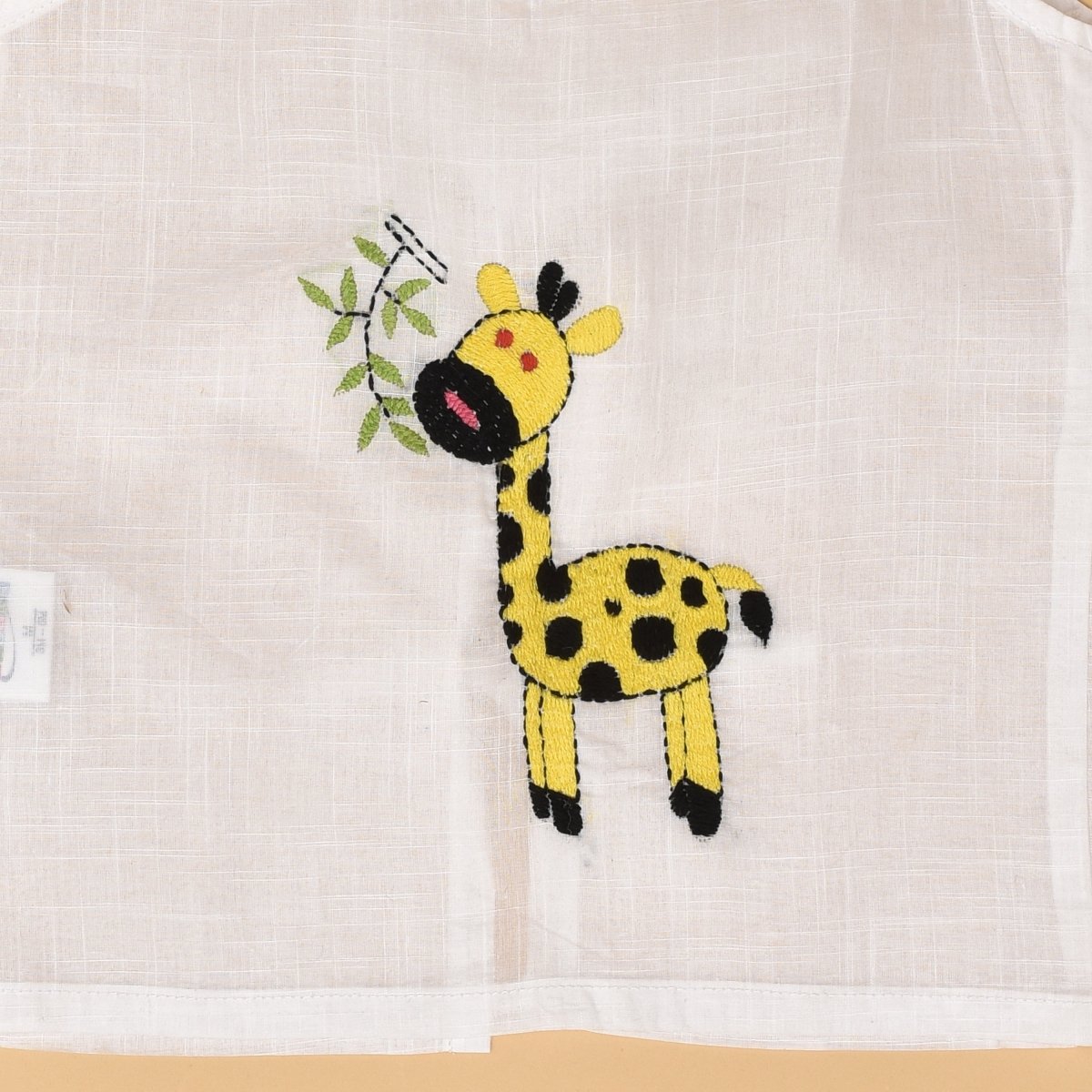Backyard Buddies - Giraffe, Dino, Ant & Flamingo Back Open Pure Cotton Baby Jabla Set of 4 | Verified Sustainable by Brown Living™