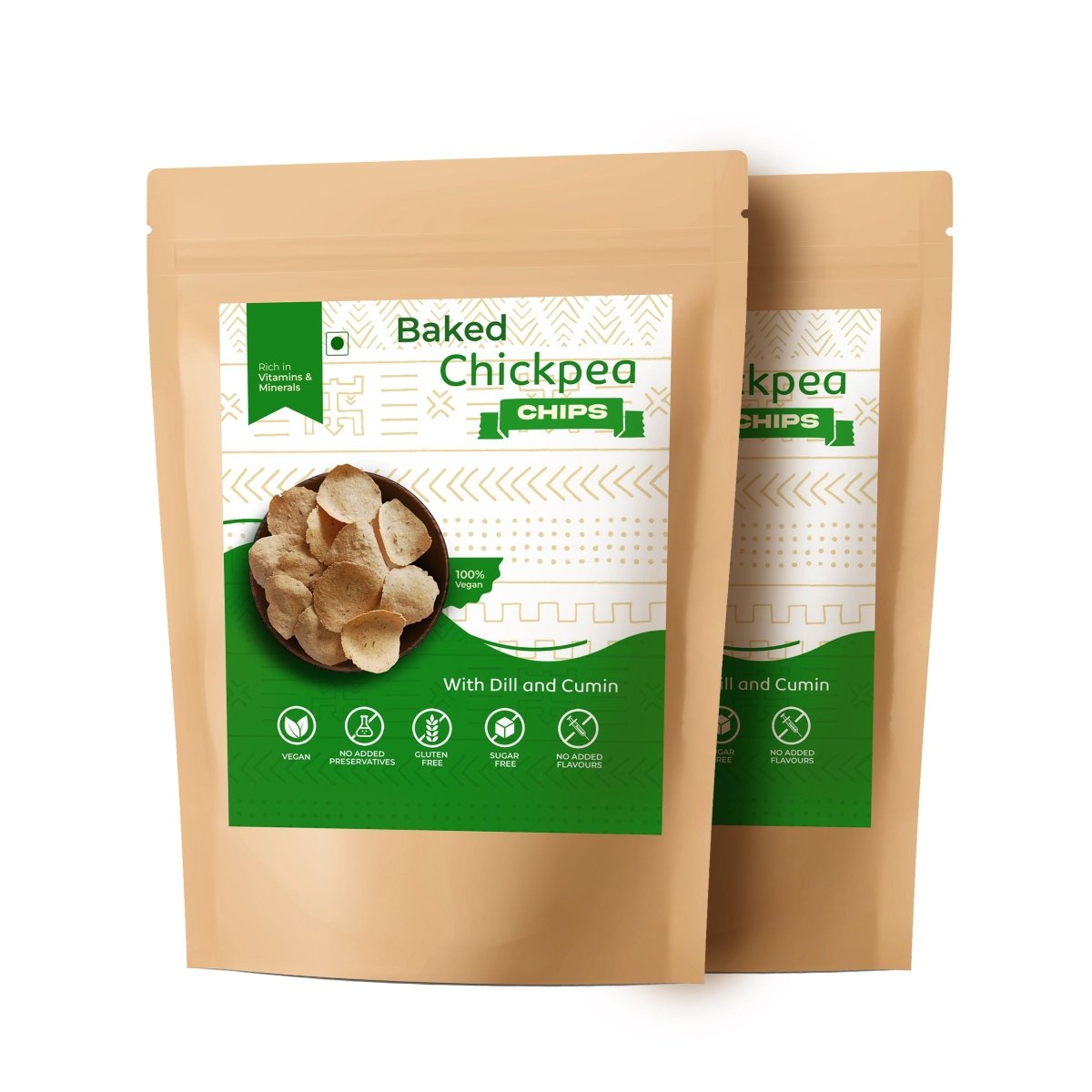 Baked Chickpea Chips | 150 g + 50 g Free | Verified Sustainable by Brown Living™