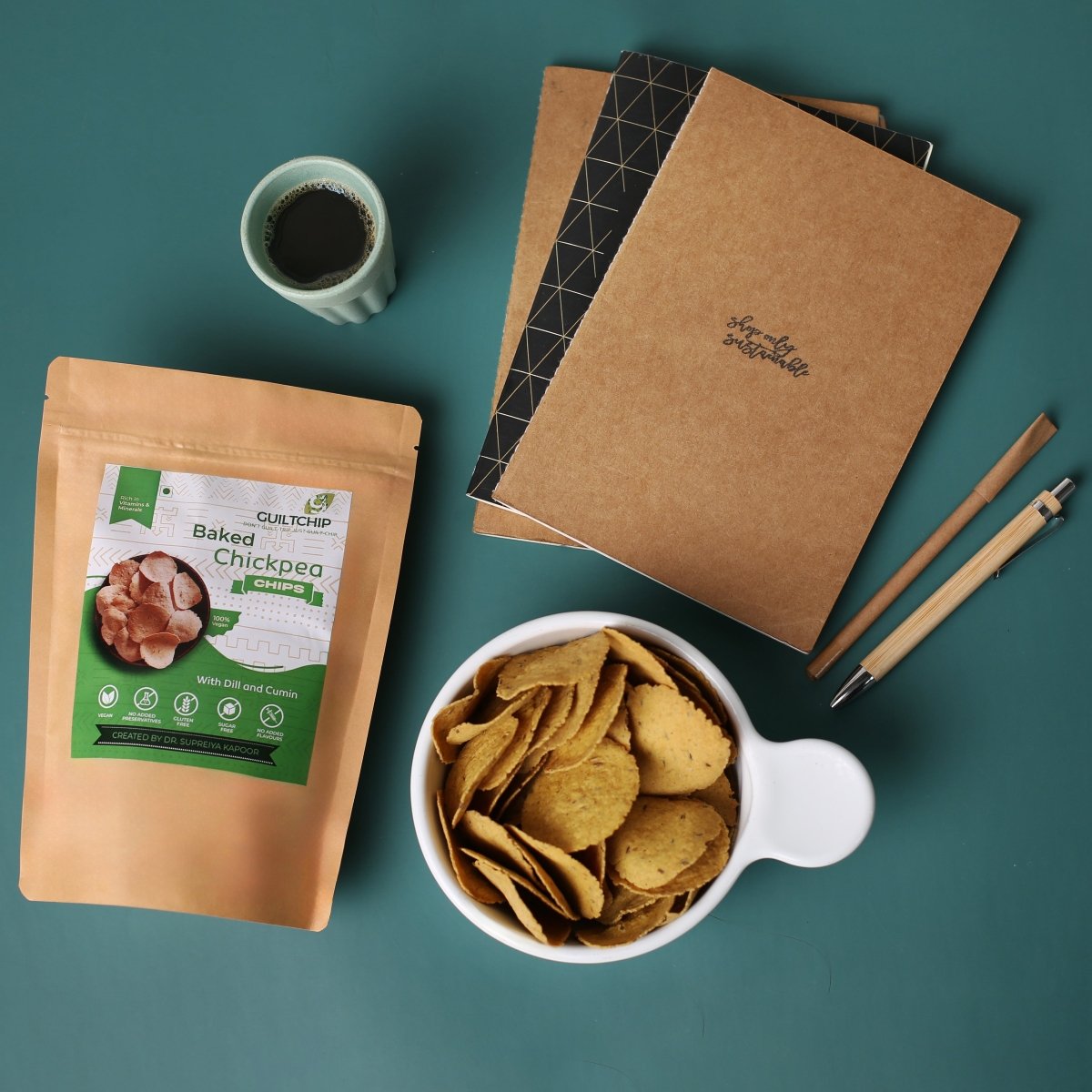 Baked Chickpea Chips | 150 g + 50 g Free | Verified Sustainable by Brown Living™