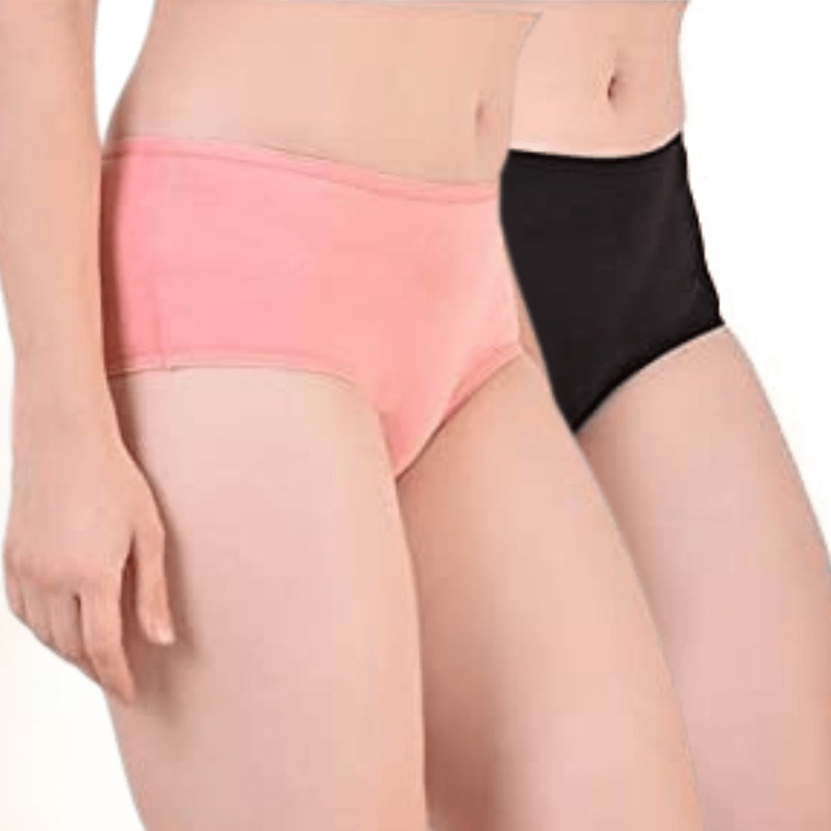 Bamboo Fabric Women's Hipster Panty - Peach and Black - Set of 2 – Womens Underwear by Bamboology available on Brown Living™. S Multi. SKU: 225 - 09605 - BAMBOOLOGY - BTSS21UGH1 - S. Img 6.