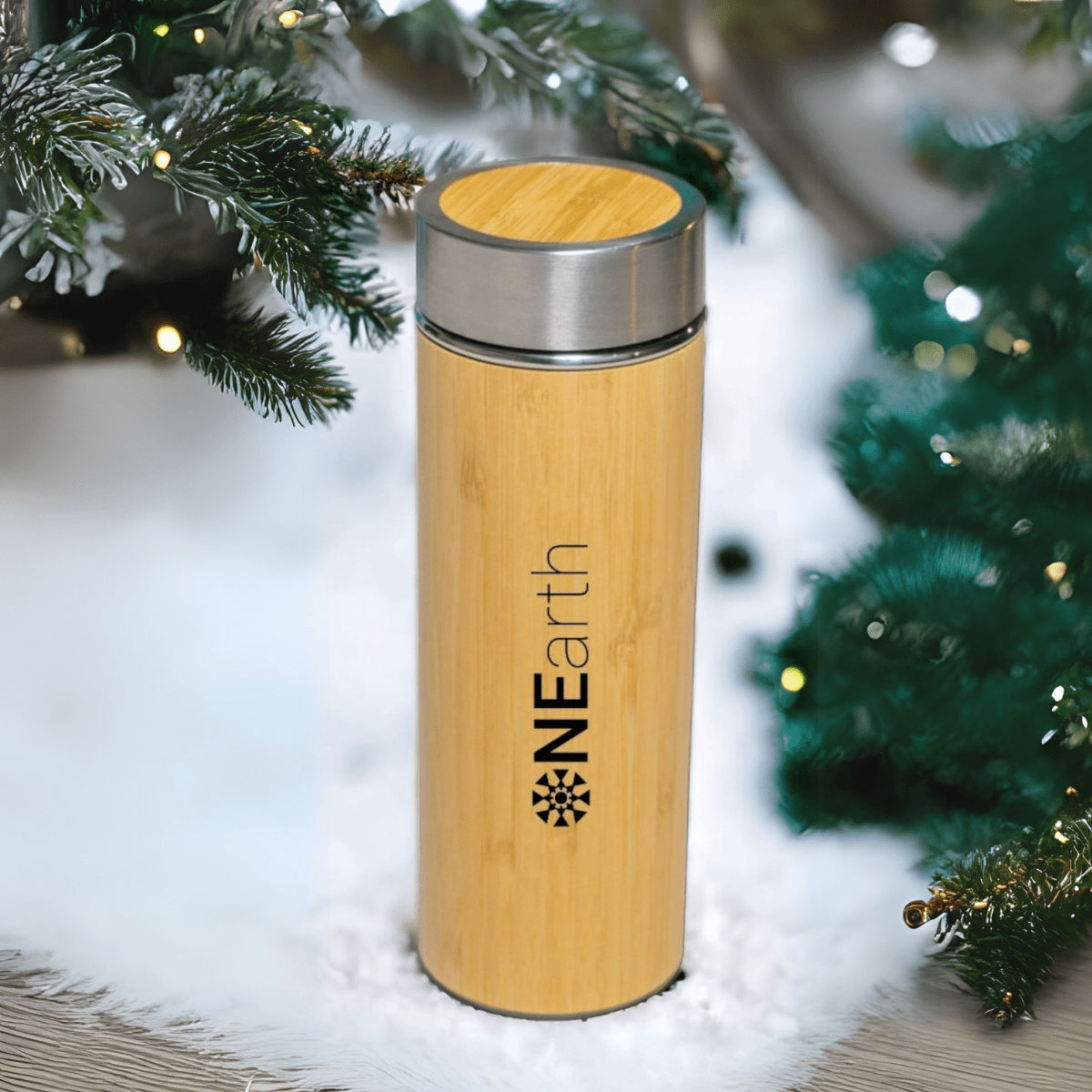 Bamboo & Steel Insulated Bottle - 450ml | Verified Sustainable by Brown Living™