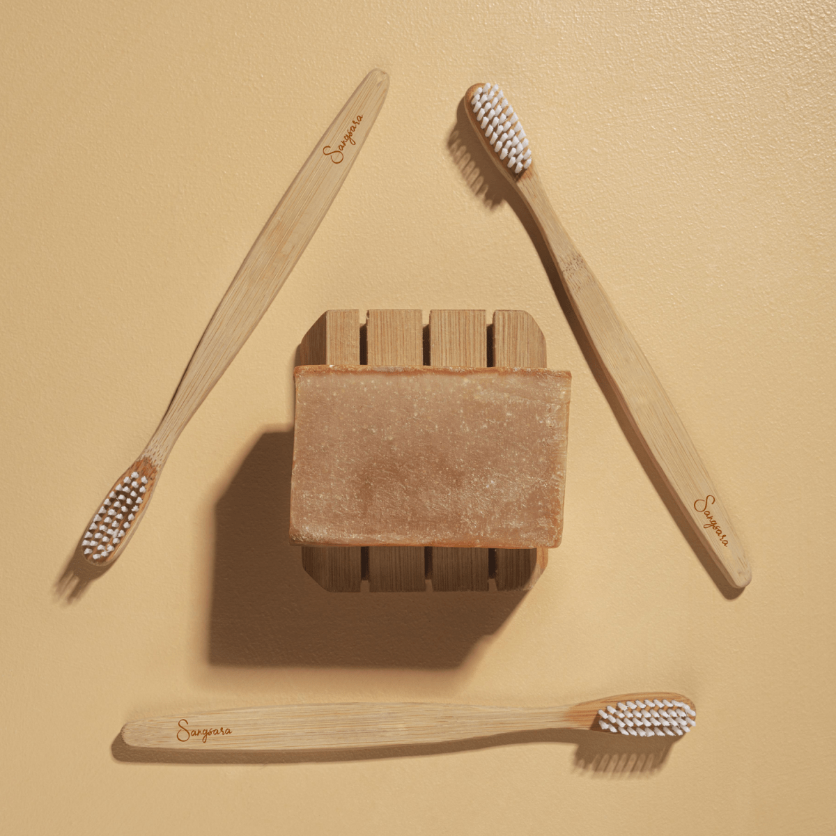 Bamboo Toothbrush with Soft Fiber Soft Bristles - Pack of 5 | Verified Sustainable by Brown Living™