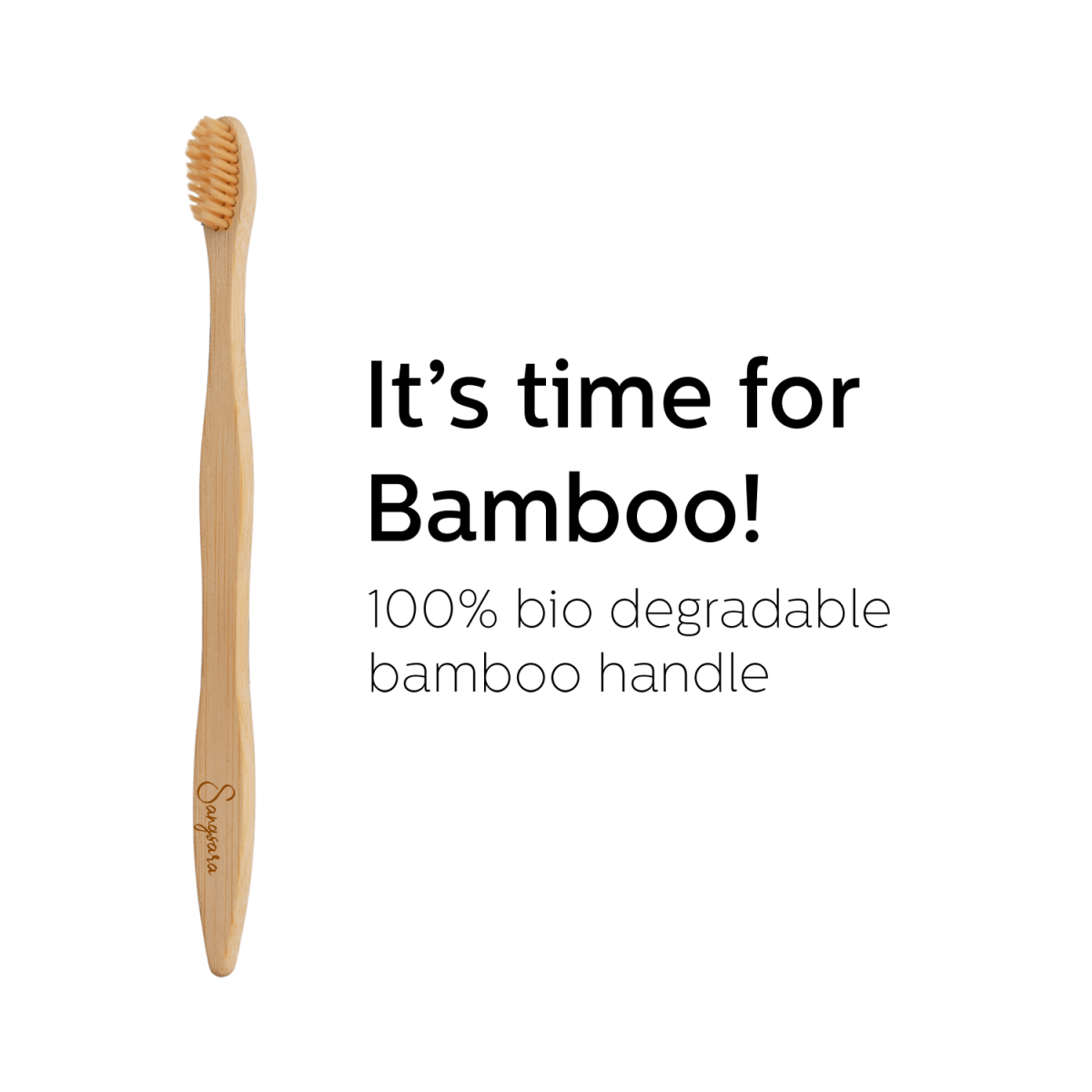 Bamboo Toothbrush with Soft Fiber Soft Bristles - Pack of 5 | Verified Sustainable by Brown Living™