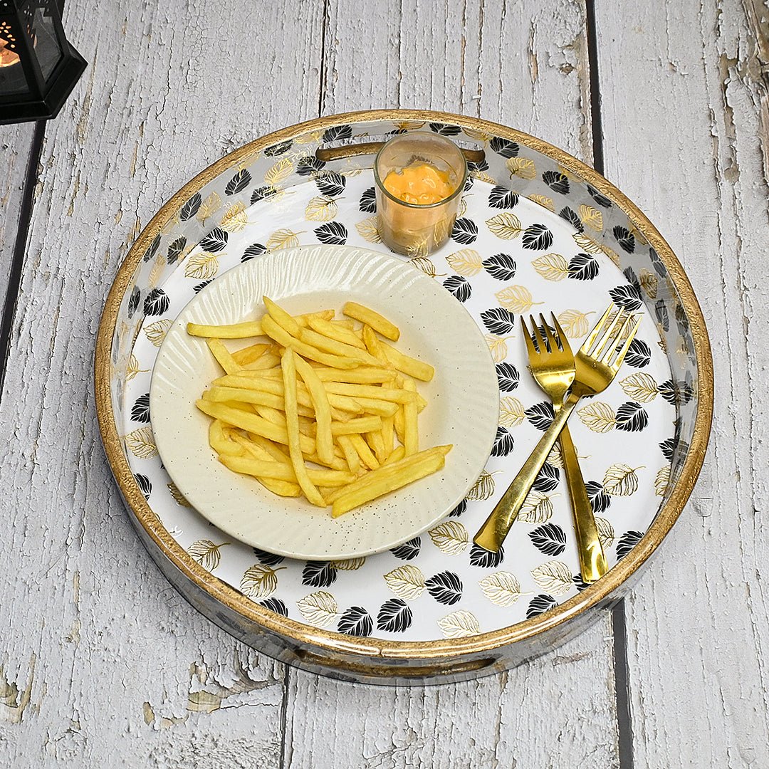 Beautiful Floral Round Trays - Pack of 3 – Home Decor on Brown Living™. SKU: MJ00133TY. Img 3.