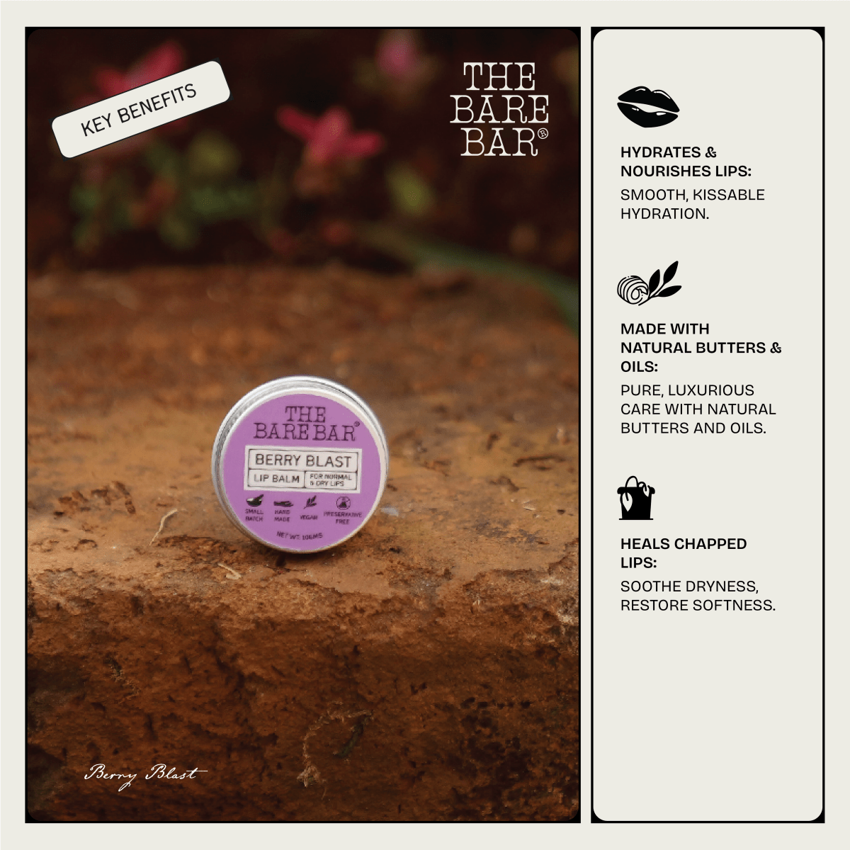 Berry Blast Lip Balm for Soft and Flavored Lips | Verified Sustainable by Brown Living™