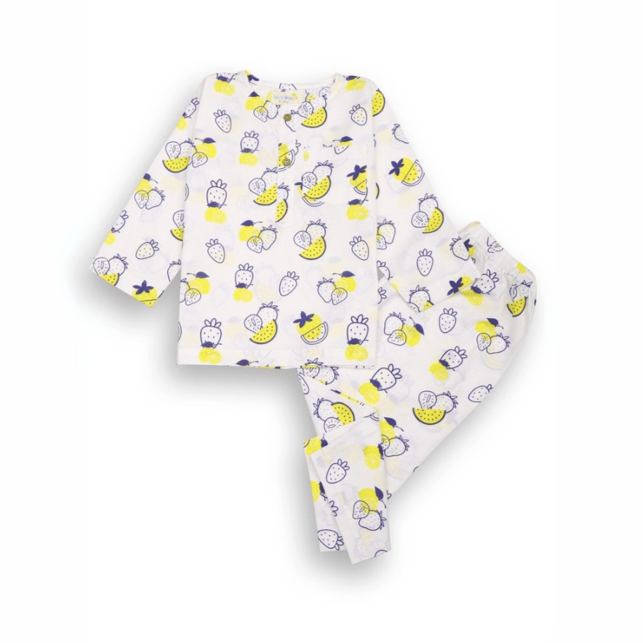 100% Cotton Berry Bliss Kids Kurta & Pants Set – Kids Nightwear on Brown Living™. SKU: BBS23H1. Img 2.