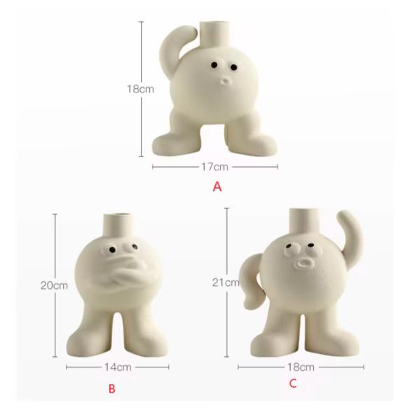 Big Feet Flower Vase - Scratching Head Quirky Decor – Home Decor on Brown Living™. SKU: V - 292. Img 8.