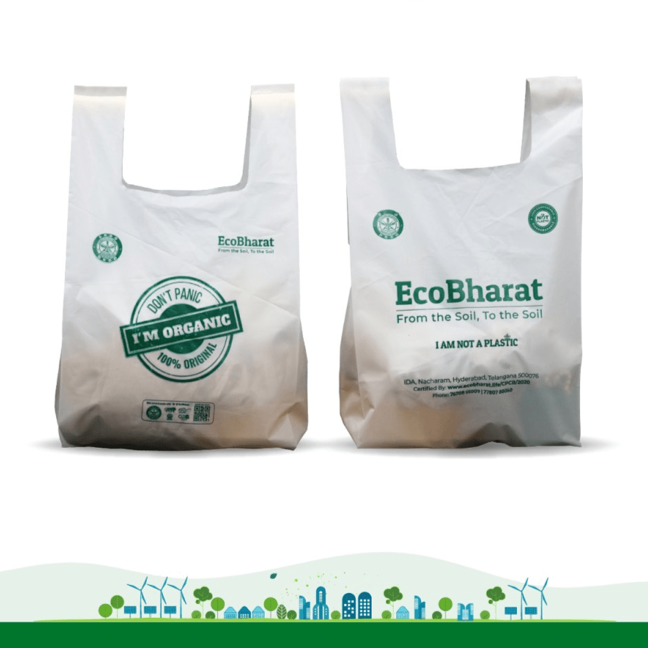 Biodegradable and Compostable U - cut Carry Bags | Multi purpose bags – Packing Materials on Brown Living™. SKU: U - cut 8X12(190pcs)500gms Capacity. Img 1.