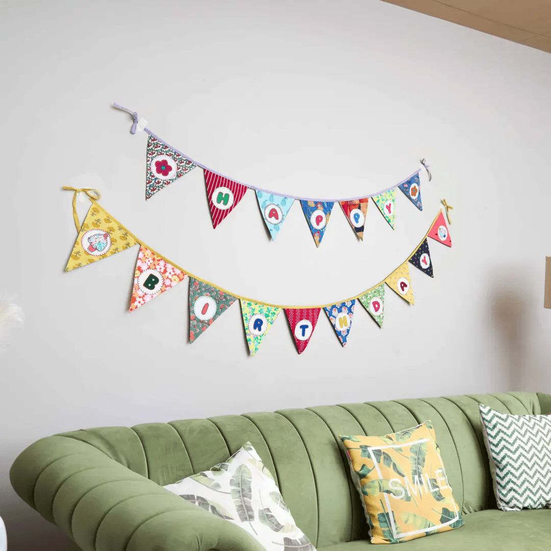 Birthday Combo - Happy Birthday Banner + Personalised Name Banner | Verified Sustainable by Brown Living™