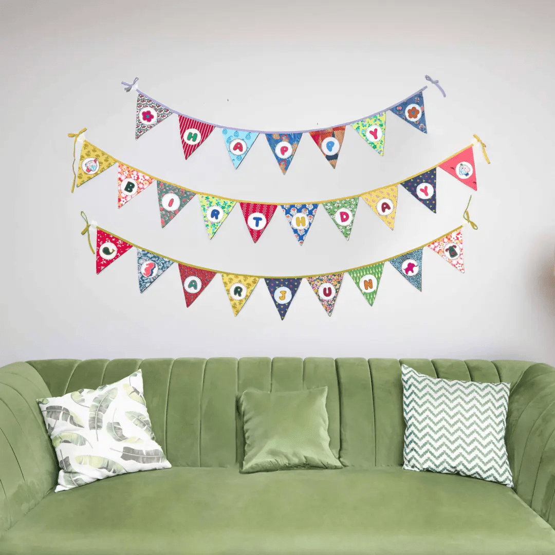 Birthday Combo - Happy Birthday Banner + Personalised Name Banner | Verified Sustainable by Brown Living™