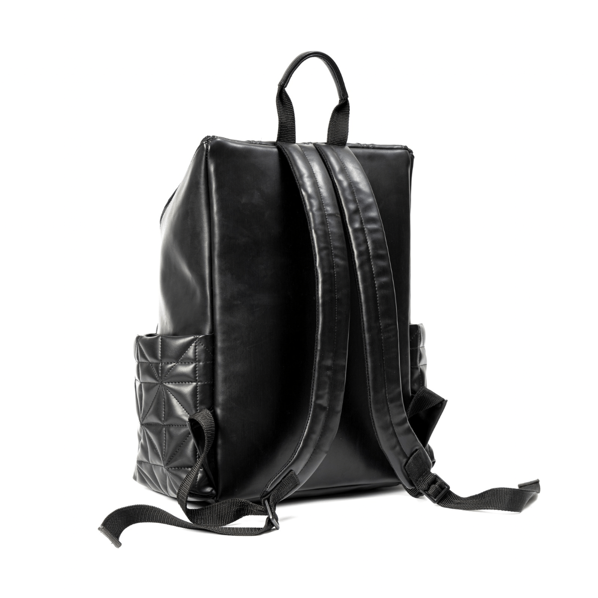 Black Noir Vegan Leather Bagpack | Verified Sustainable by Brown Living™
