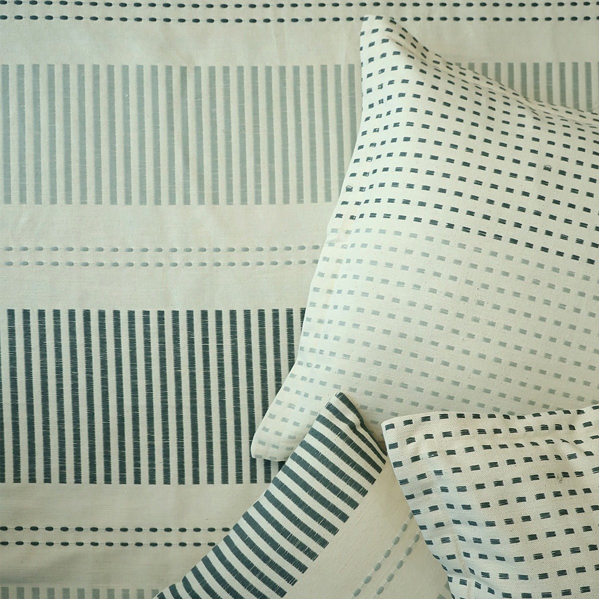Bliss Stripes Bedcover Set – Bed Linens on Brown Living™. SKU: TGW110043. Img 1.