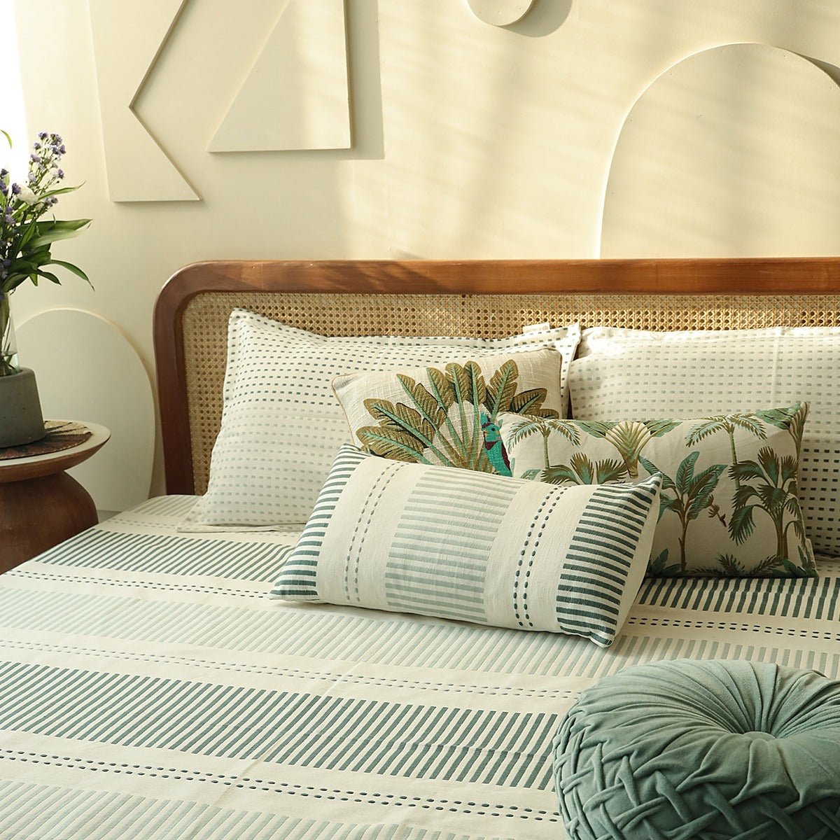 Bliss Stripes Bedcover Set – Bed Linens on Brown Living™. SKU: TGW110043. Img 2.