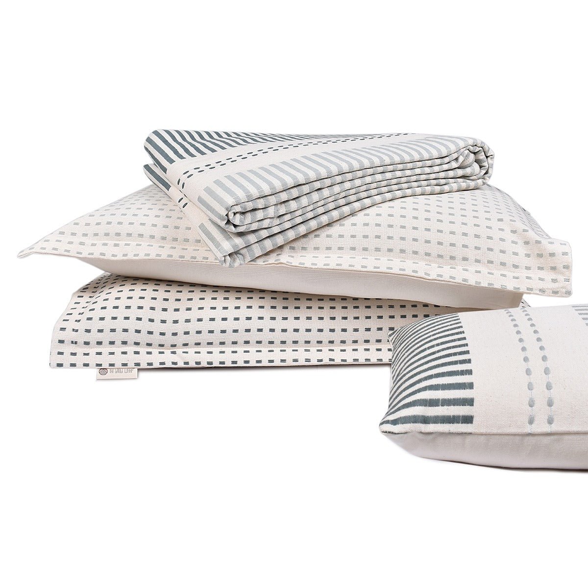 Bliss Stripes Bedcover Set – Bed Linens on Brown Living™. SKU: TGW110043. Img 3.