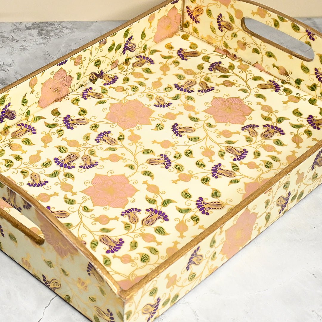 Blossom Trays with Curved Handles - Pack of 3 – Home Decor on Brown Living™. SKU: MJ00162TY. Img 4.