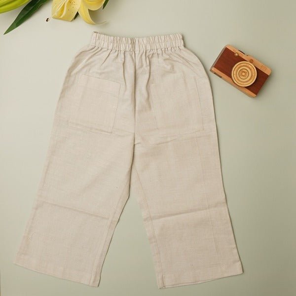 Breeze Belle Cotton Pants With a Flare - Girls – Kids Pants on Brown Living™. SKU: SCGFP - 01. Img 1.