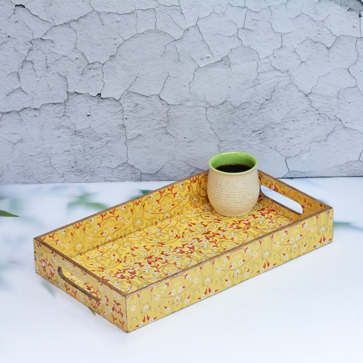 Bright Wooden Rectangular Trays - Pack of 3 – Home Decor on Brown Living™. SKU: MJ00149TY. Img 2.