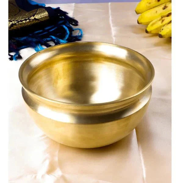 Bronze Pana/Vengala Chatti 8 inch – Cookware on Brown Living™. SKU: Bronze - Pana - 1500g - packof1. Img 5.