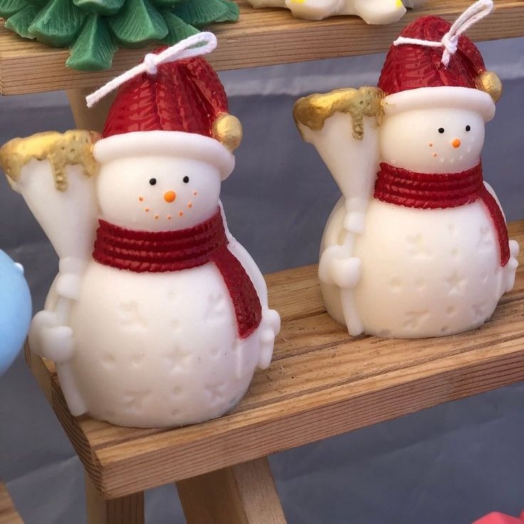 Broom Snowman Candles – Candles & Fragrances by Divina Flos available on Brown Living™. . SKU: CBS - DF015 - UW. Img 2.