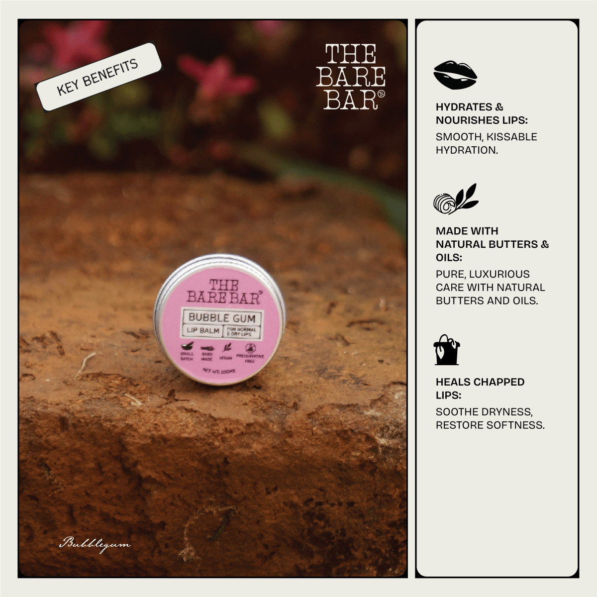 Bubble Gum Lip Balm for Kids and Teens | Verified Sustainable by Brown Living™