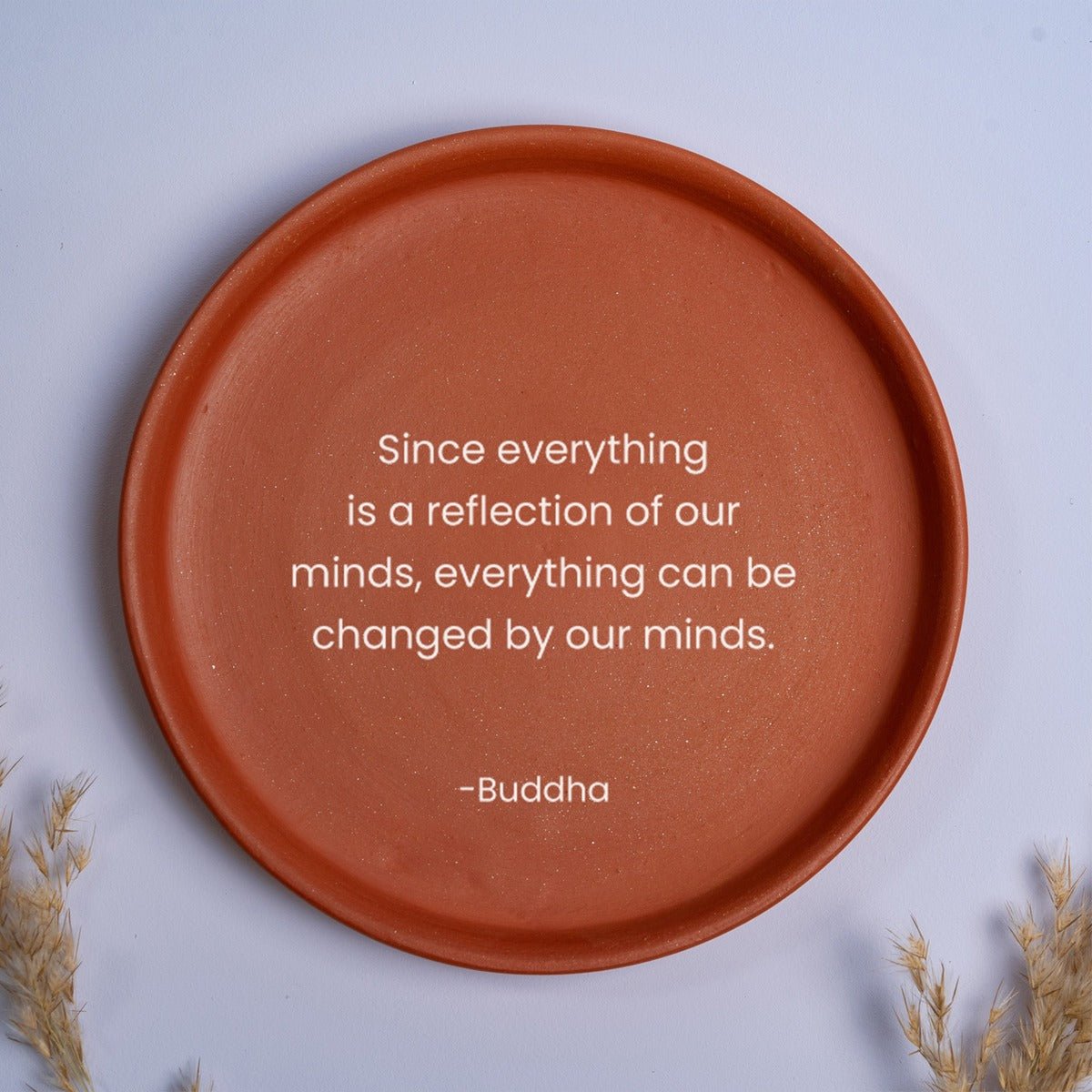 Buddha Quote Terracotta Wall Plate | Verified Sustainable by Brown Living™