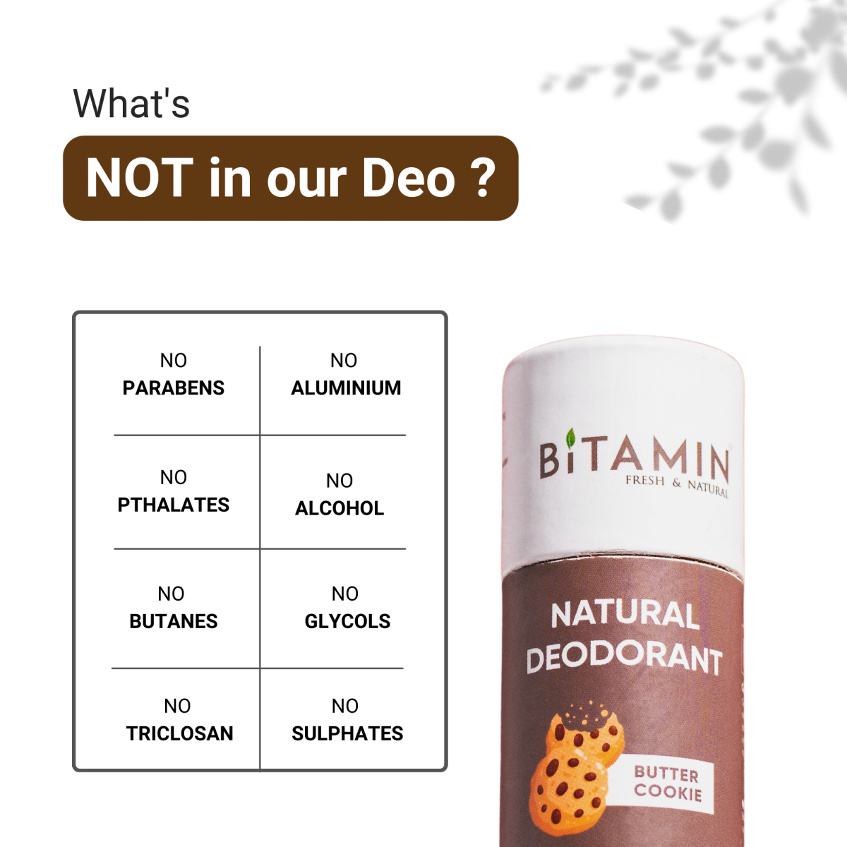 Butter Cookie Natural Deodorant - 30g – Deodorant on Brown Living™. SKU: buttercookie. Img 6.